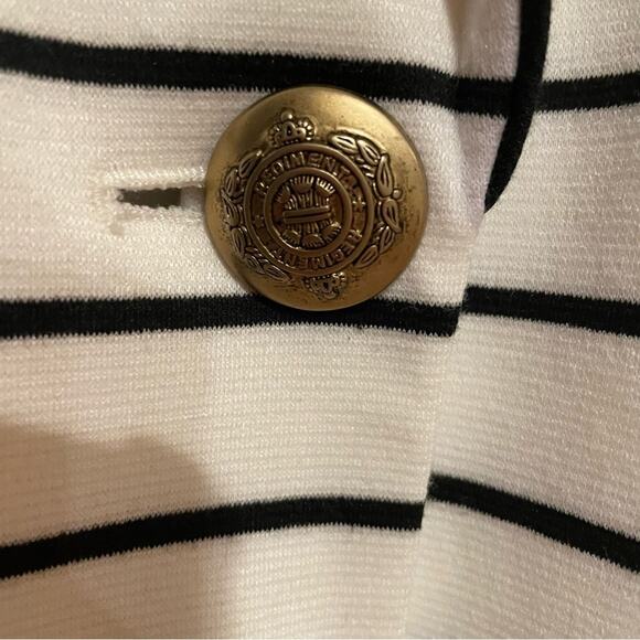 JM Studio Blazer Jacket Women's Size 18 Striped Career Office Casual Stretch Top - Picture 6 of 10